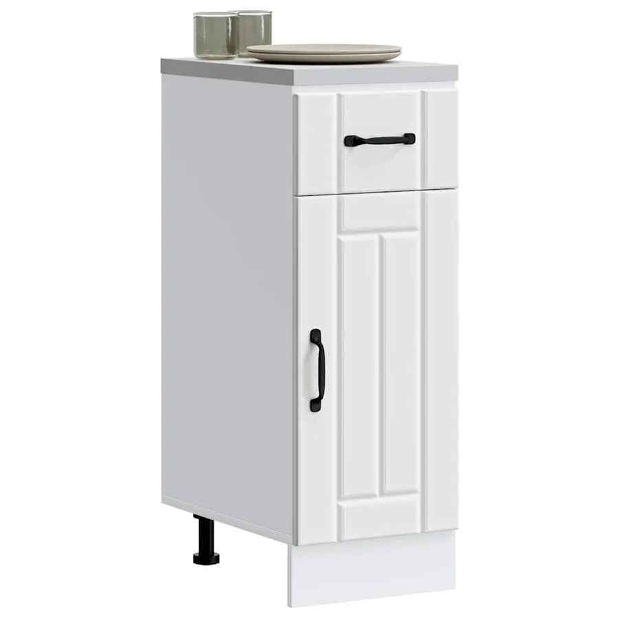 Armoire de cuisine Lucca blanc bois d'ingénierie - 3