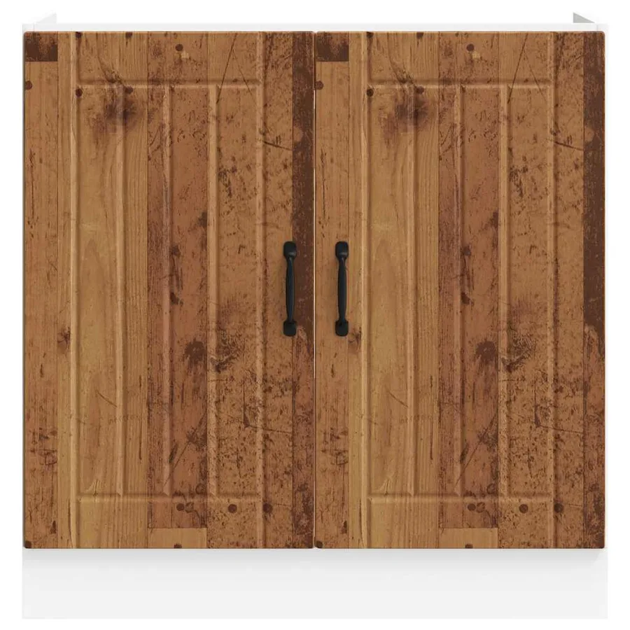 Meuble de base de lavabo Lucca vieux bois bois d'ingénierie - 4