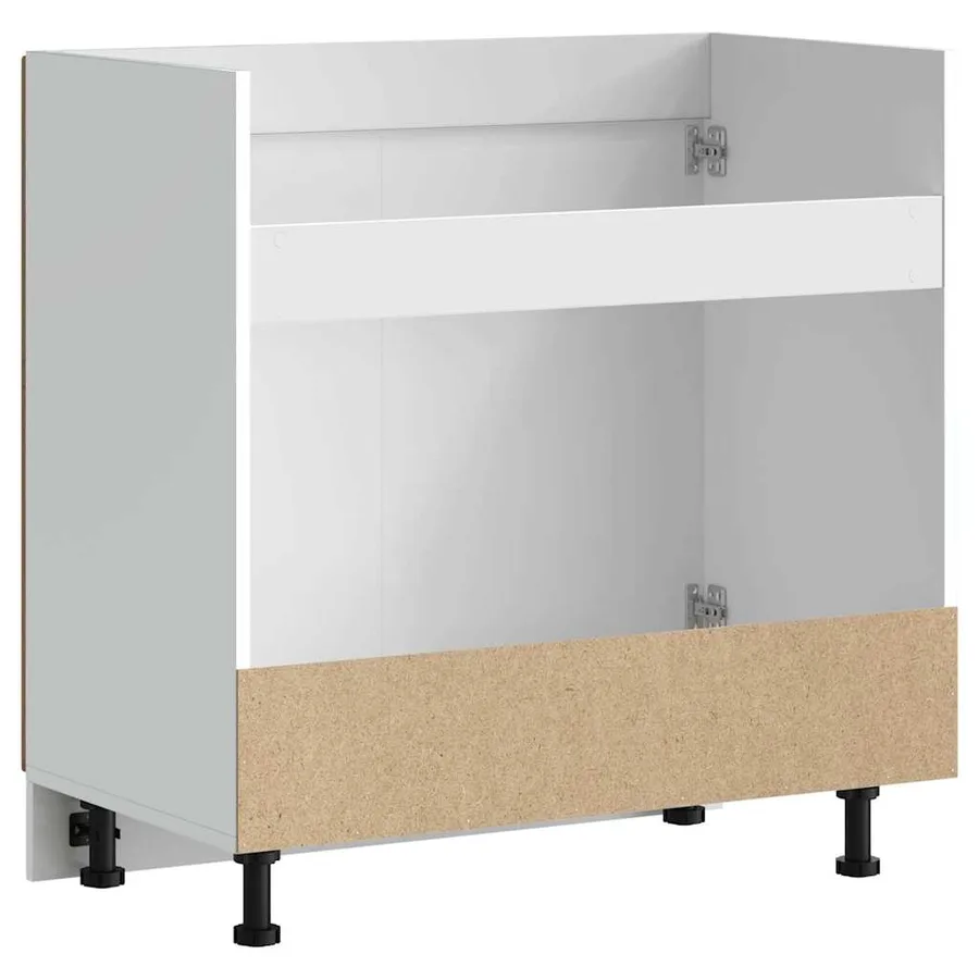 Meuble de base de lavabo Lucca vieux bois bois d'ingénierie - 7