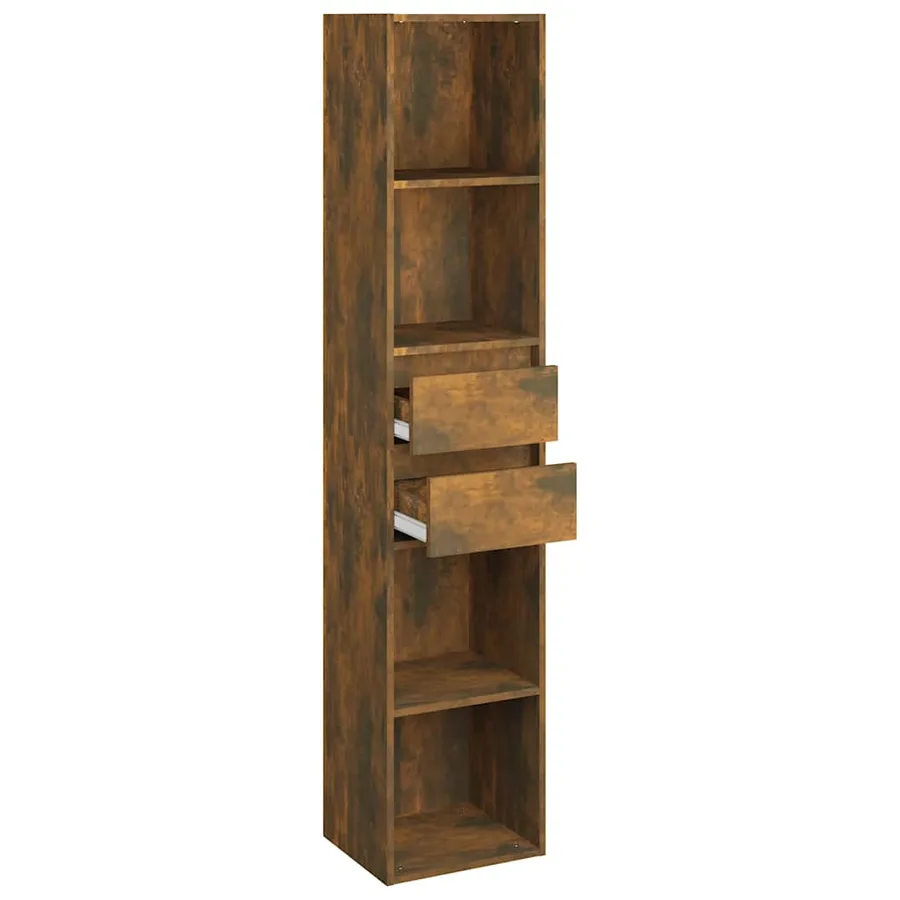 Bibliothèque Chêne fumé 36x30x171 cm Bois d'ingénierie - 5
