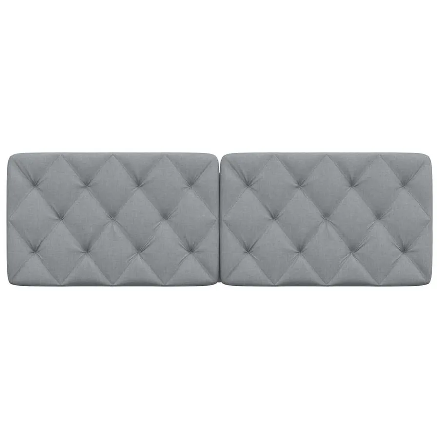 Coussin de tête de lit gris clair 160 cm tissu - 4