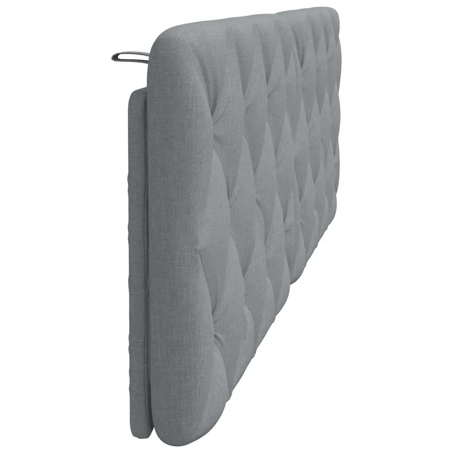 Coussin de tête de lit gris clair 160 cm tissu - 5