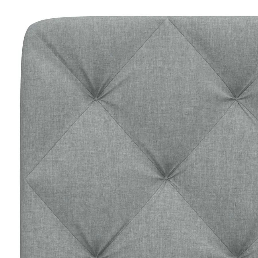 Coussin de tête de lit gris clair 160 cm tissu - 7