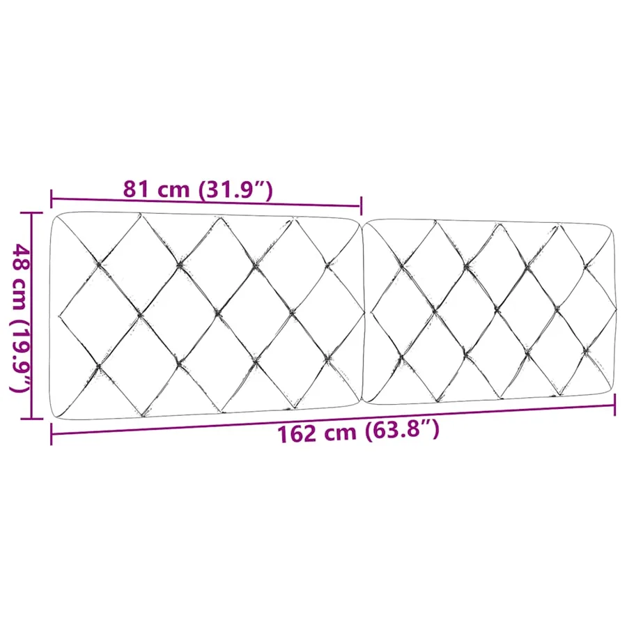 Coussin de tête de lit gris clair 160 cm tissu - 9