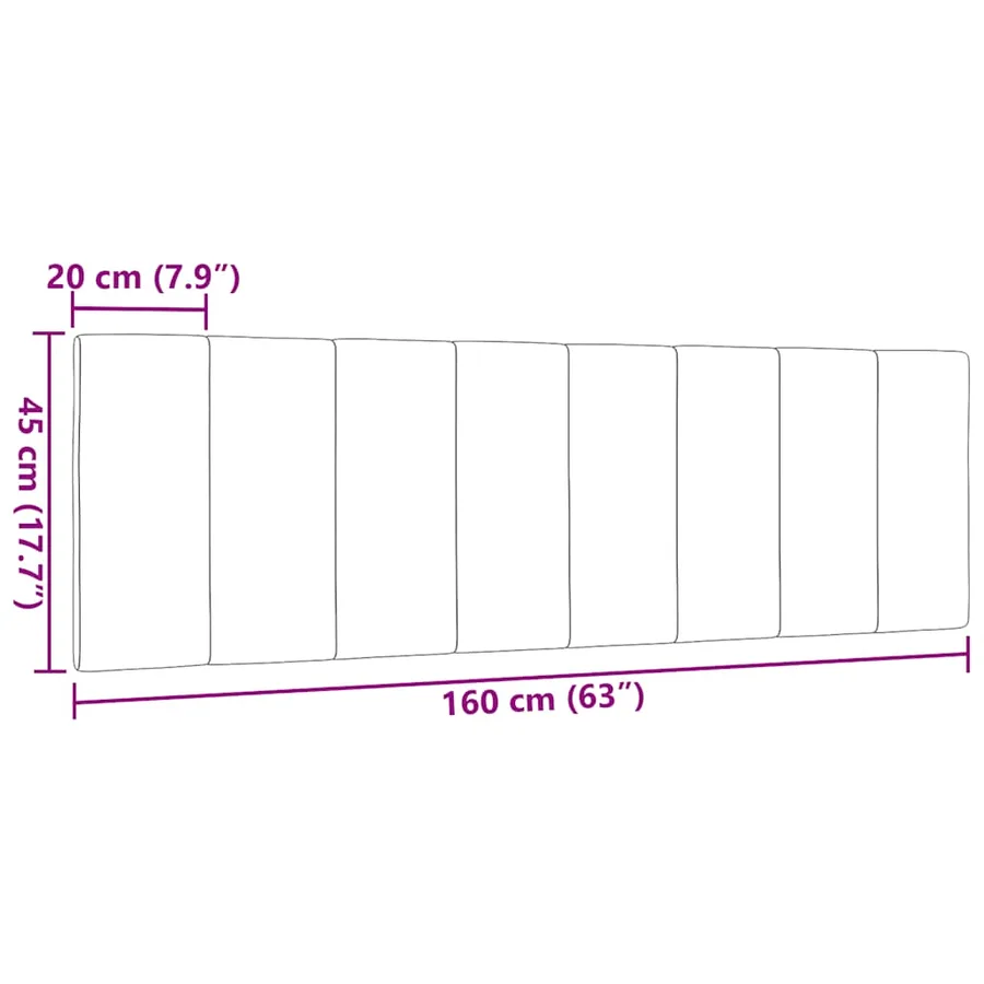Coussin de tête de lit Hanko bleu 160 cm tissu - 9