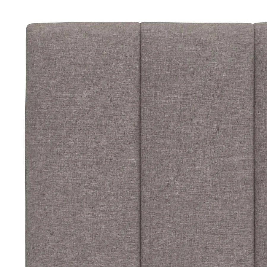 Cadre de lit sans matelas Hanko taupe 140x200 cm tissu - 11