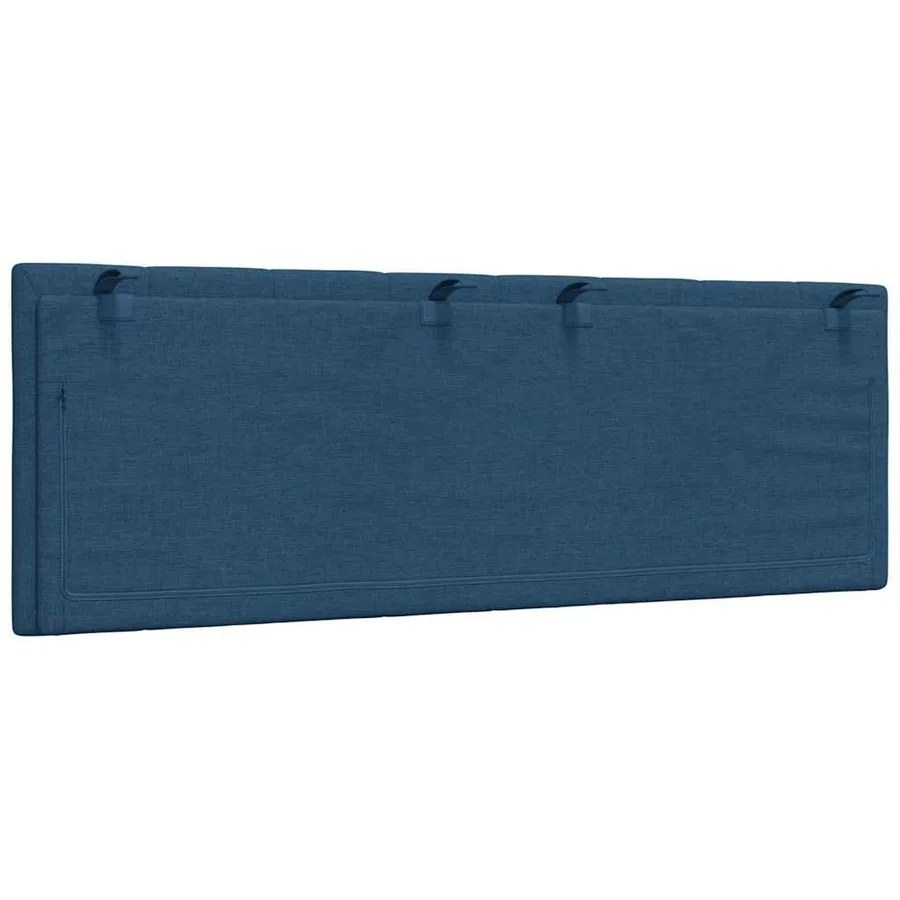Coussin de tête de lit Hanko bleu 140 cm tissu - 6