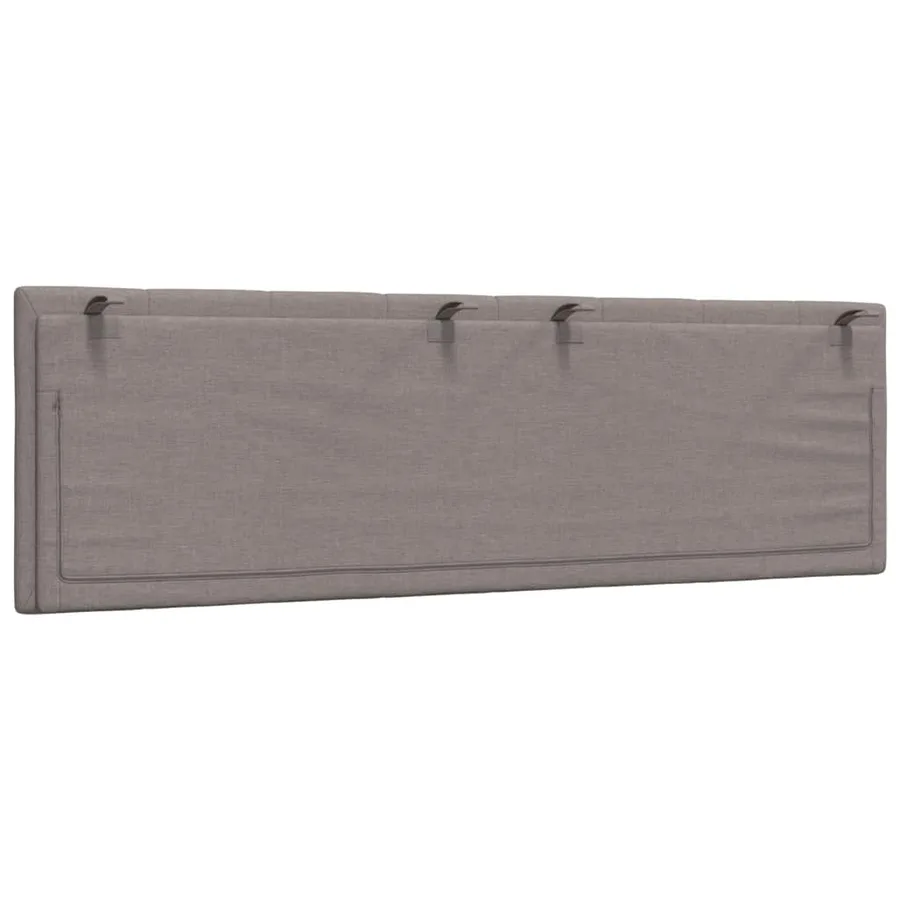 Coussin de tête de lit Hanko taupe 160 cm tissu - 6