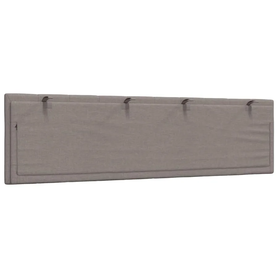 Coussin de tête de lit Hanko taupe 180 cm tissu - 6