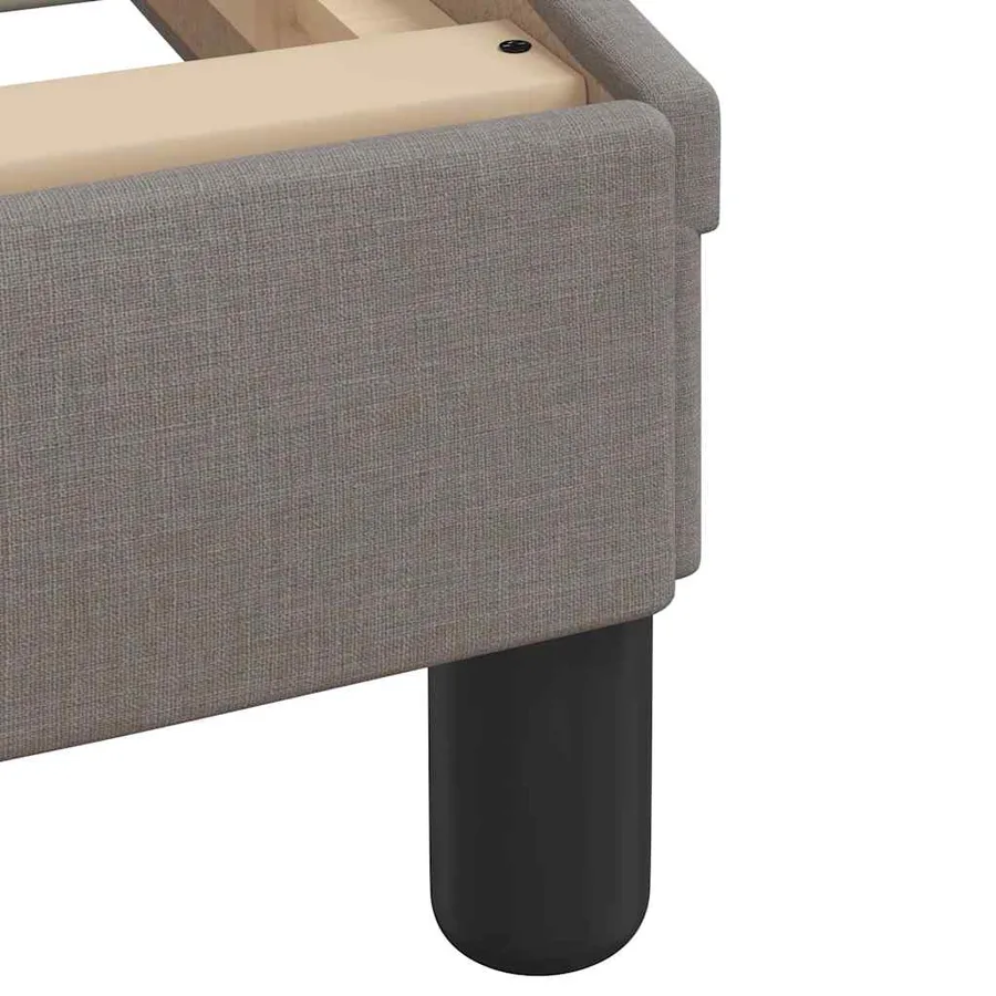 Lit avec matelas Hanko taupe 180x200 cm tissu - 10