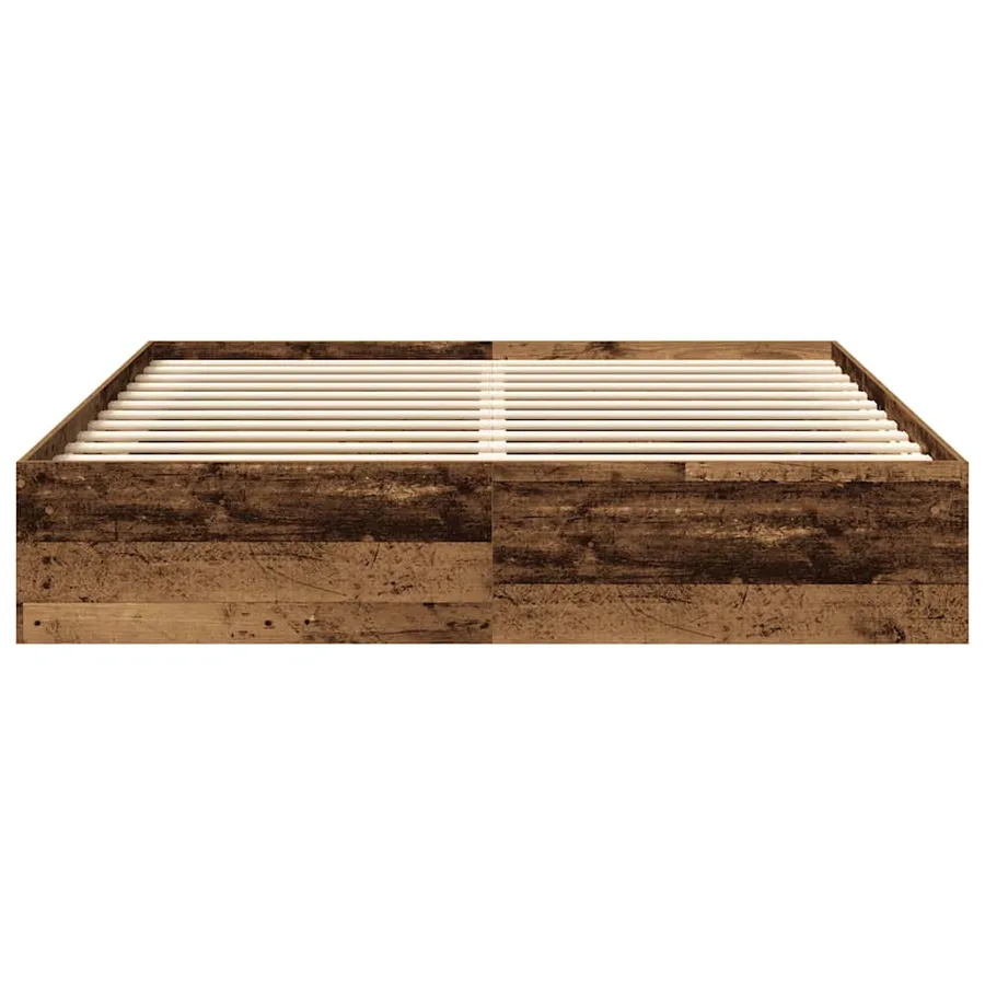 Cadre de lit sans matelas vieux bois 180x200 cm bois ingénierie - 5