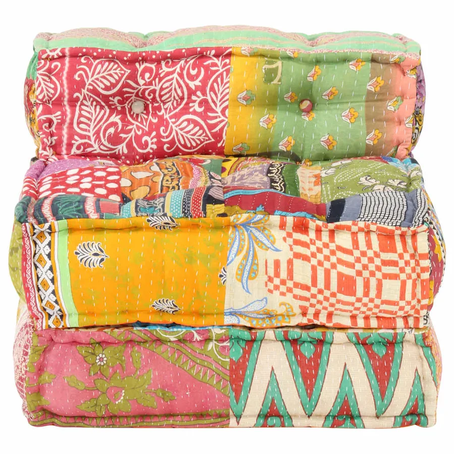Pouf modulaire Patchwork Tissu - 2