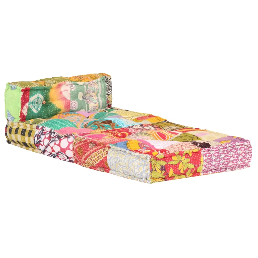 Pouf modulaire Patchwork Tissu - 3