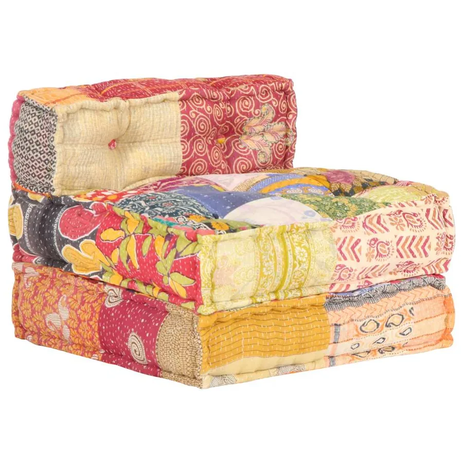 Pouf modulaire Patchwork Tissu - 5