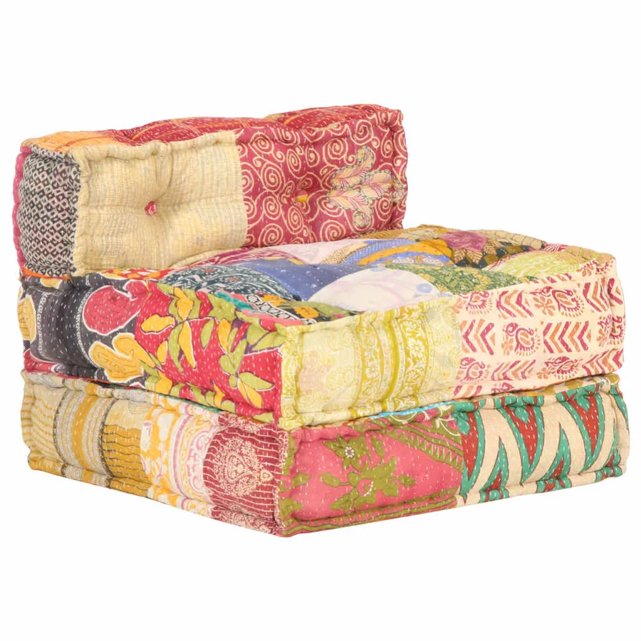 Pouf modulaire Patchwork Tissu - 6