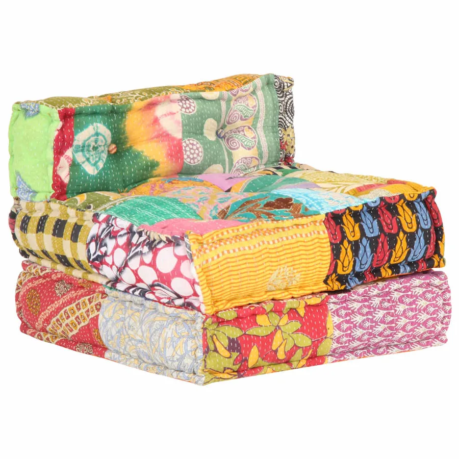 Pouf modulaire Patchwork Tissu - 7