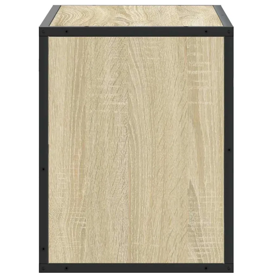 Meuble TV chêne sonoma 60x31x39,5 cm bois d'ingénierie et métal - 5