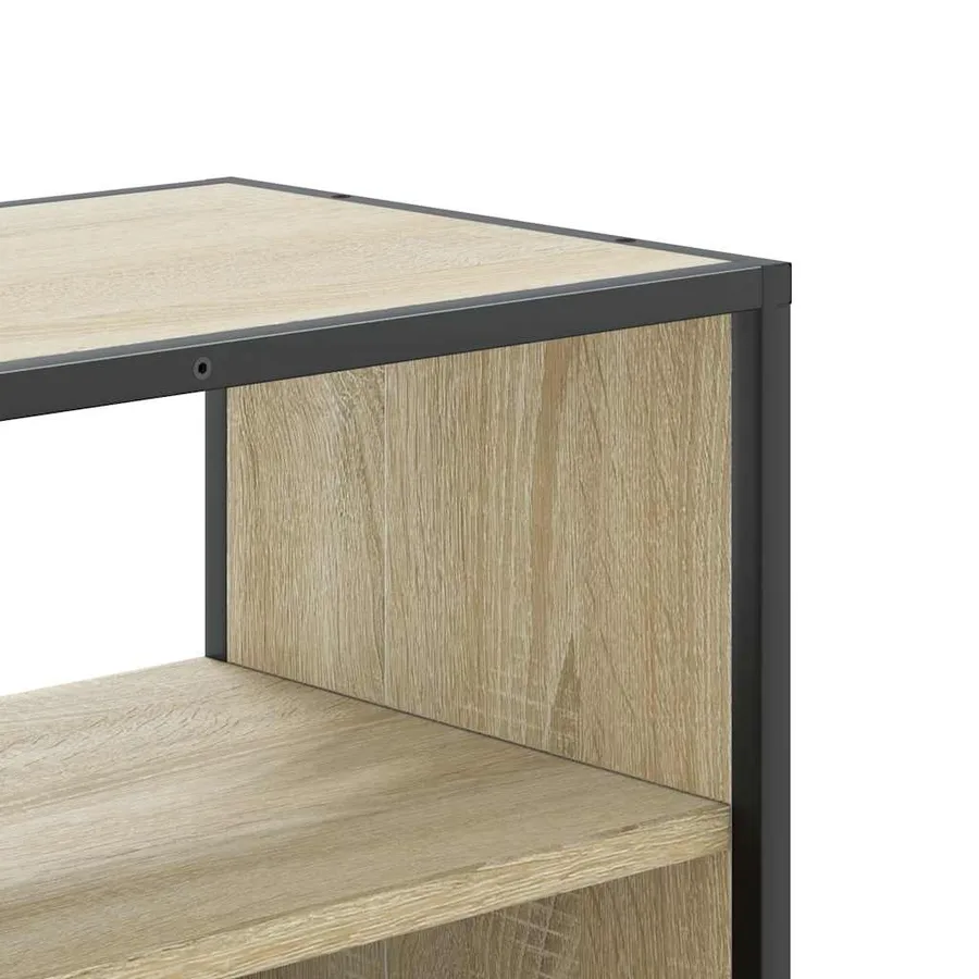 Meuble TV chêne sonoma 60x31x39,5 cm bois d'ingénierie et métal - 7
