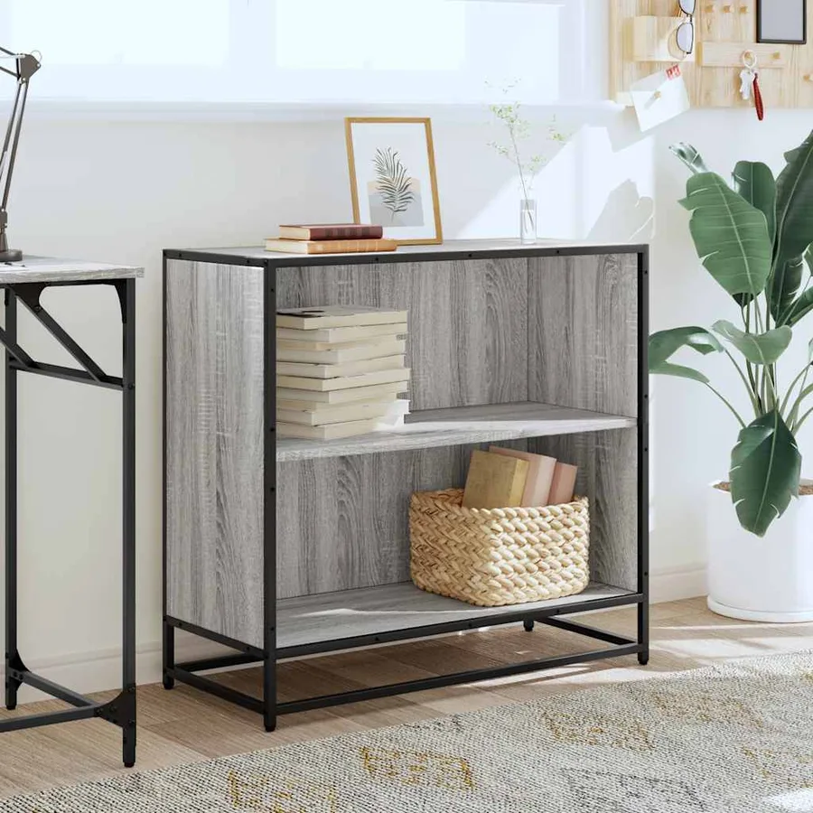 Bibliothèque sonoma gris 80,5x35x76 cm bois d'ingénierie - 3