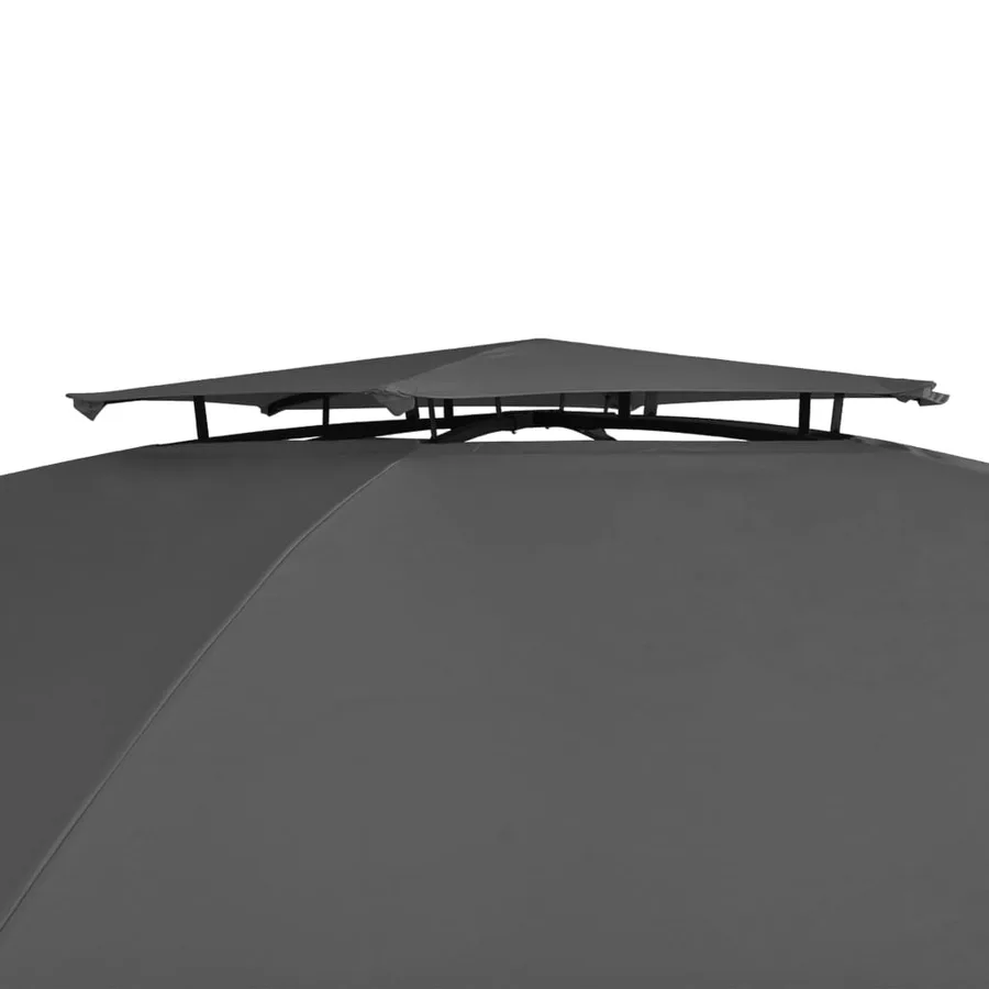 Chapiteau tente de jardin avec rideaux Hexagonal 360 x 265 cm - 4