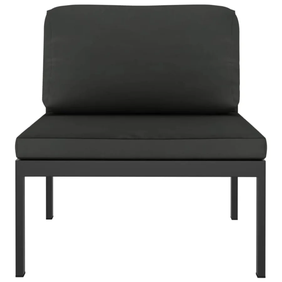 Salon de jardin 5 pcs avec coussins Aluminium Anthracite - 6