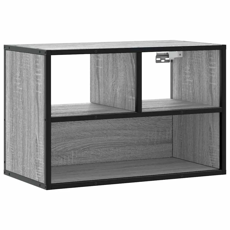 Meuble TV sonoma gris 60x31x39,5 cm bois d'ingénierie et métal - 2