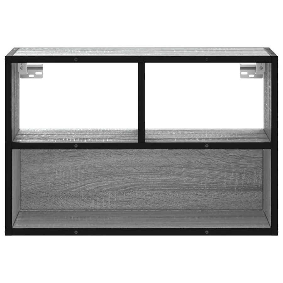 Meuble TV sonoma gris 60x31x39,5 cm bois d'ingénierie et métal - 4