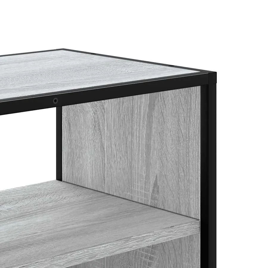 Meuble TV sonoma gris 60x31x39,5 cm bois d'ingénierie et métal - 7