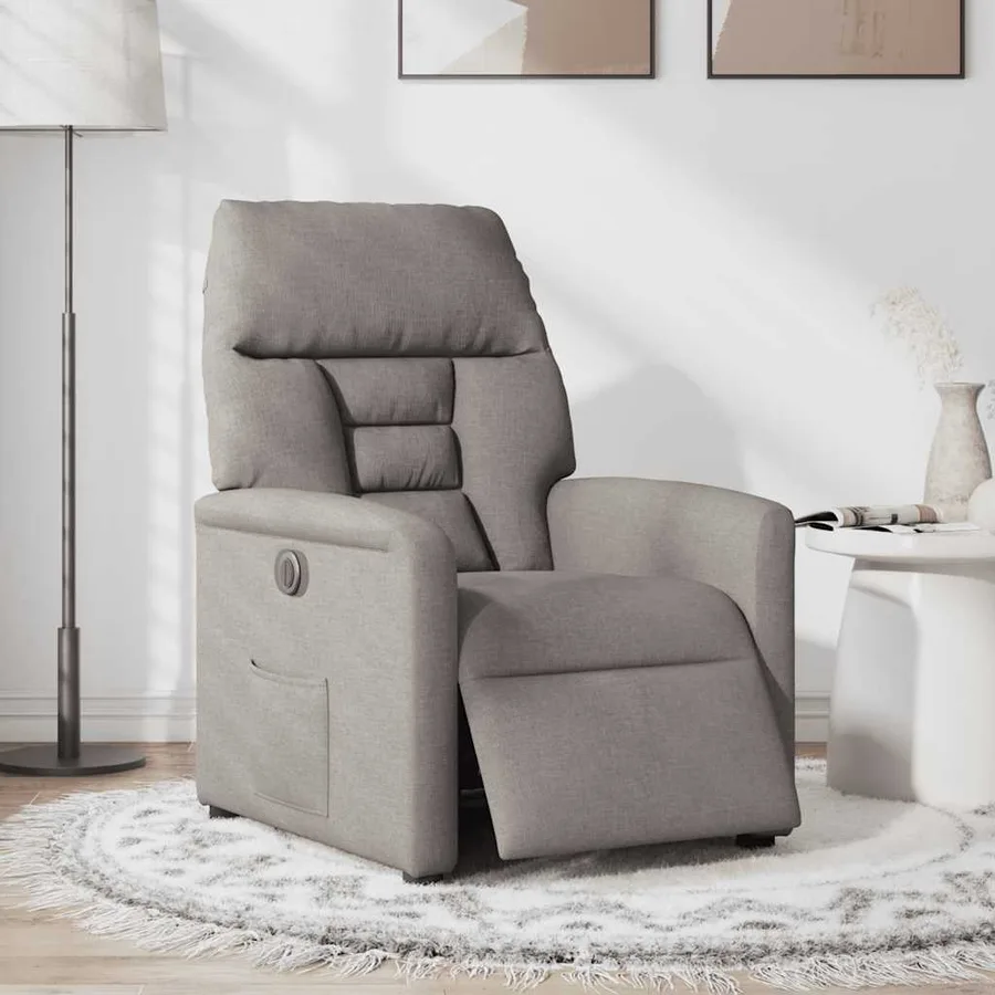 Fauteuil inclinable électrique Taupe Tissu - 2