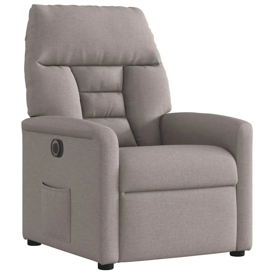 Fauteuil inclinable électrique Taupe Tissu - 4