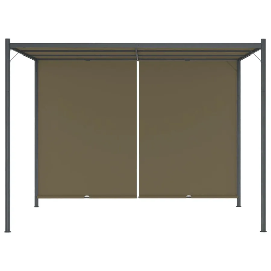 Pergola de jardin avec auvent rétractable 3x3 m Taupe 180 g/m² - 2