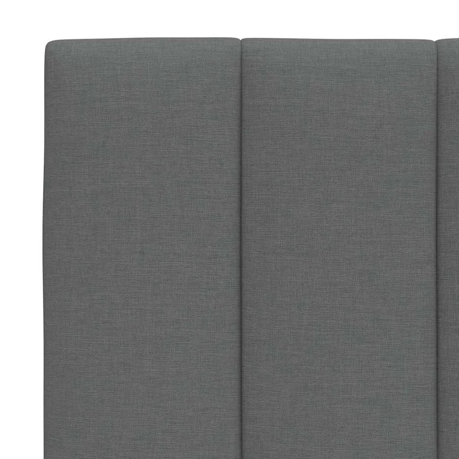 Coussin de tête de lit Hanko gris foncé 90 cm tissu - 7