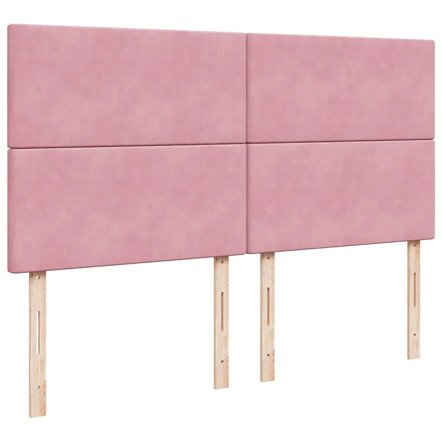 Cadre de lit ottoman avec matelas rose 180x200 cm velours - 13