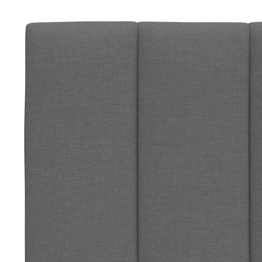 Coussin de tête de lit Hanko gris foncé 80 cm tissu - 7