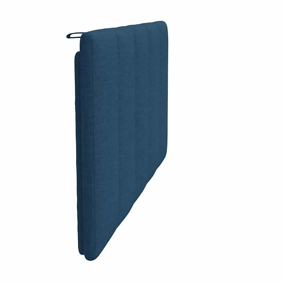 Coussin de tête de lit Hanko bleu 100 cm tissu - 5
