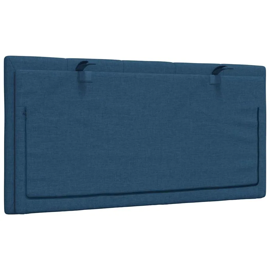 Coussin de tête de lit Hanko bleu 100 cm tissu - 6