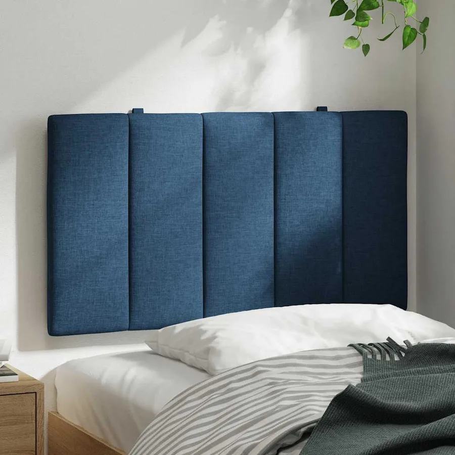 Coussin de tête de lit Hanko bleu 80 cm tissu - 3