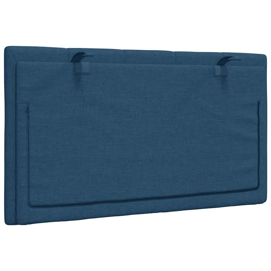 Coussin de tête de lit Hanko bleu 90 cm tissu - 6
