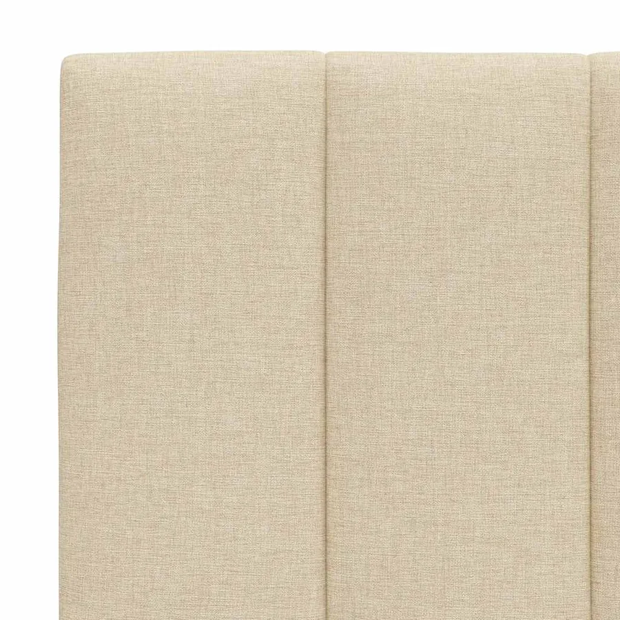 Cadre de lit sans matelas Hanko crème 100x200 cm tissu - 12