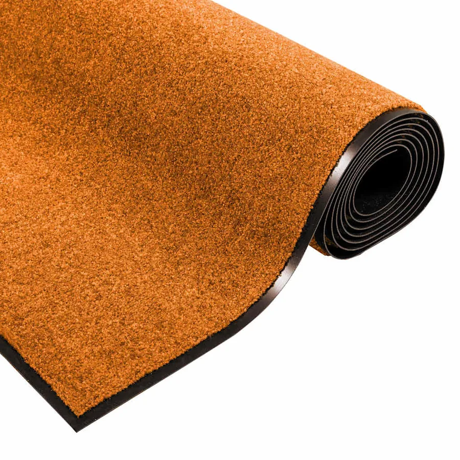Tapis d'entrée Orange et Noir 120 x 250 cm Polyamide et PVC - 5