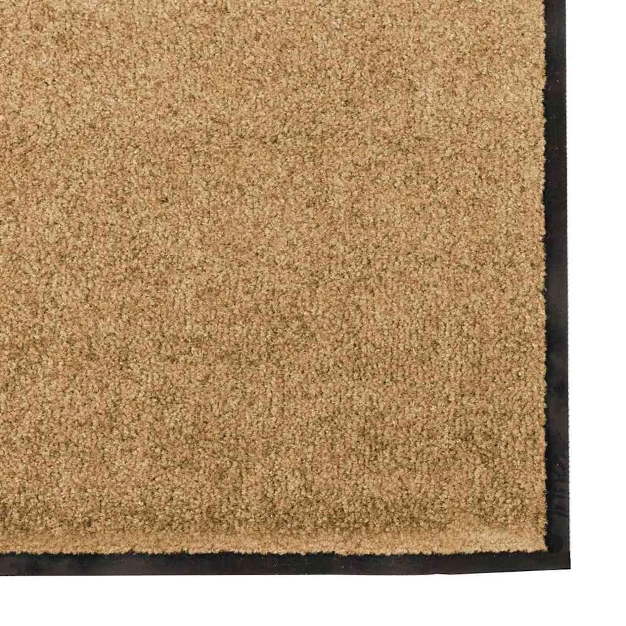 Tapis d'entrée Crème et noir 120 x 250 cm Polyamide et PVC - 4