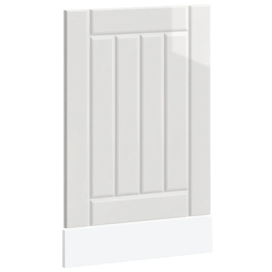 Panneau de lave-vaisselle Lucca blanc brillant bois ingénierie - 2