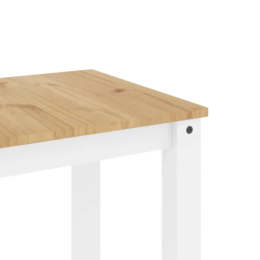 Ensemble à manger PANAMA 5 pcs blanc bois de pin massif - 10
