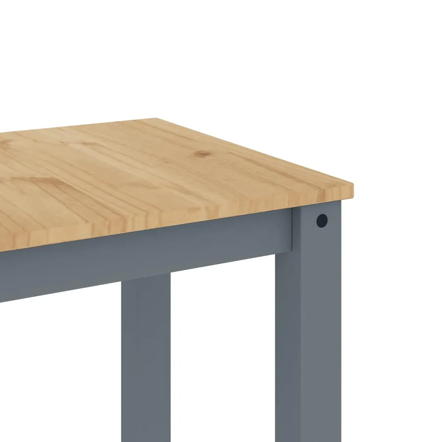 Ensemble à manger PANAMA 3 pcs gris bois de pin massif - 10