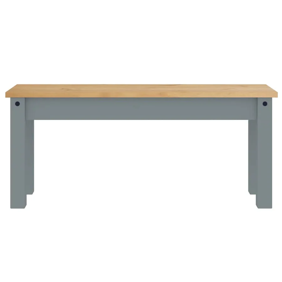 Ensemble à manger PANAMA 3 pcs gris bois de pin massif - 8