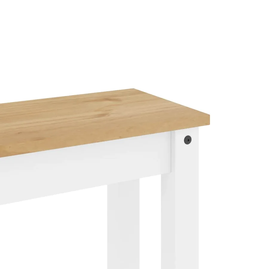 Ensemble à manger PANAMA 4 pcs blanc bois de pin massif - 13