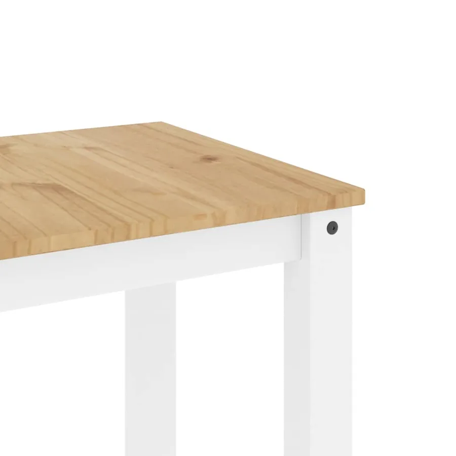 Ensemble à manger PANAMA 4 pcs blanc bois de pin massif - 14