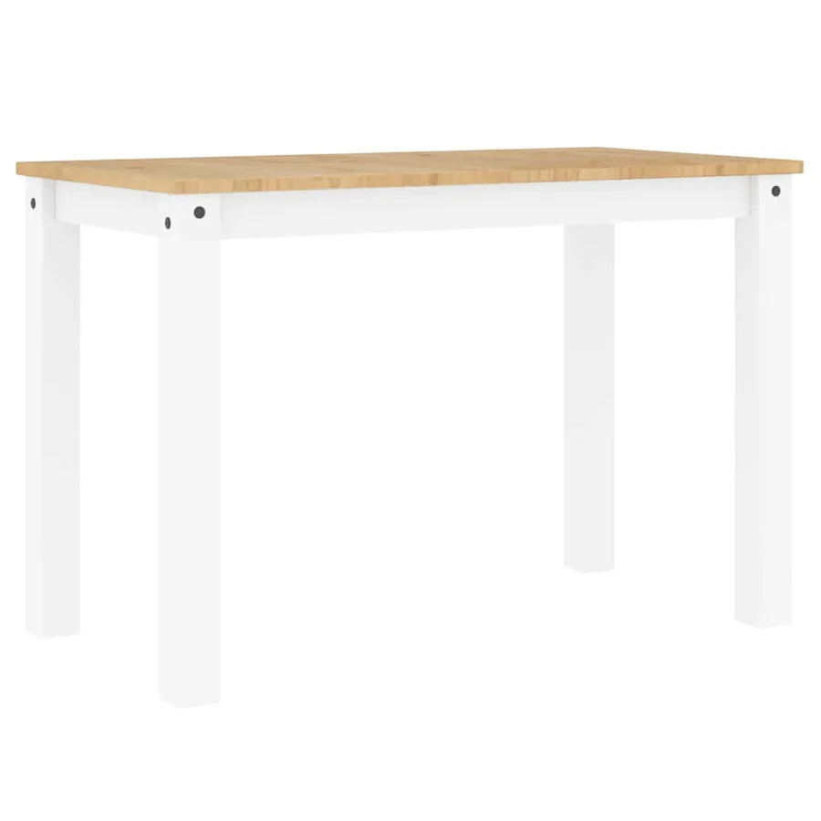 Ensemble à manger PANAMA 4 pcs blanc bois de pin massif - 4