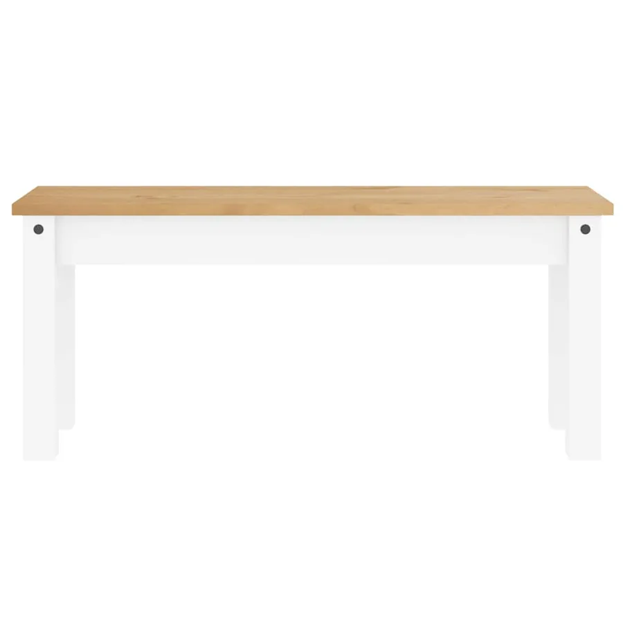 Ensemble à manger PANAMA 4 pcs blanc bois de pin massif - 9