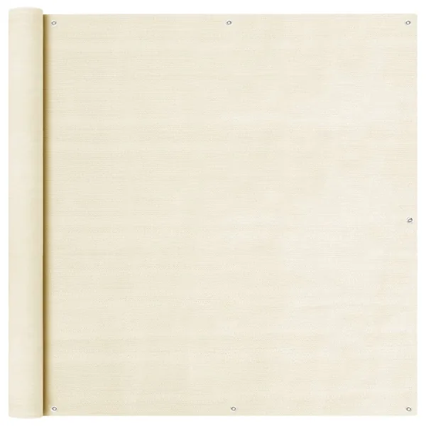 Écran de balcon Crème 120x500 cm PEHD